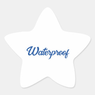 Wasserproben Schleuderfreie Verpackung Etikett Bla Stern-Aufkleber