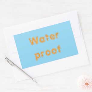 Wasserproben Schleuderfreies Paket Bue Orange 2025 Rechteckiger Aufkleber
