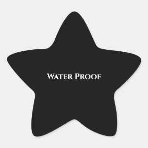 Wasserproben - Schleuderfreies Paket Schwarz-weiß  Stern-Aufkleber