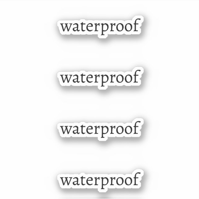 Wasserproben Schmutzfreie Packung Einfach kundensp Aufkleber (Vorderseite)