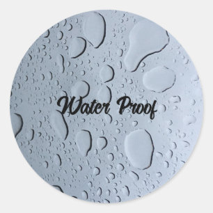 Wasserproben Tropfen Schmutzfreies Etikett Runder Aufkleber