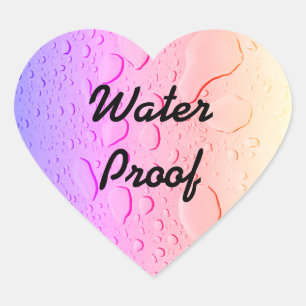 Wasserproben Tropfen Splash freie Rose Gold Pink O Herz-Aufkleber