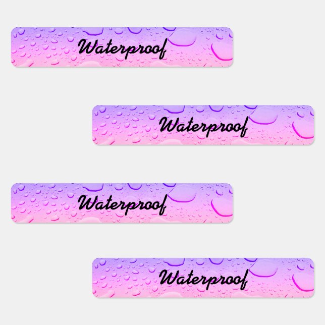 Wasserproof Splash freie Rose Gold Pink Ombre Trop Etiketten (Gruppe)