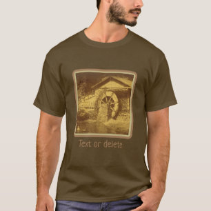 Wasserrad Entwässerungsteich Vintag Personalisiert T-Shirt