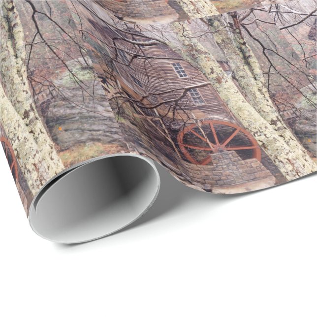 Wasserrad Geschenkpapier (Rolleneckpunkt)