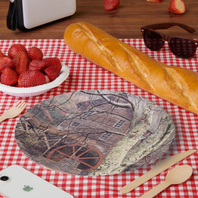 Wasserrad Pappteller (Picknick)