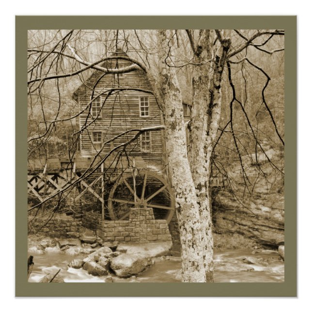 Wasserrad Poster (Vorderseite)