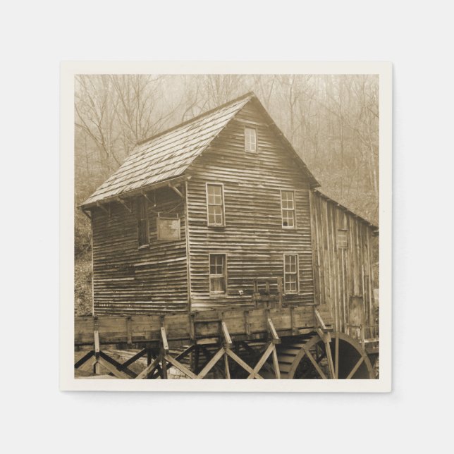 Wasserrad Serviette (Vorderseite)