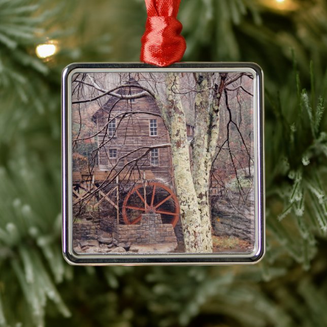 Wasserrad Silbernes Ornament (Baum)