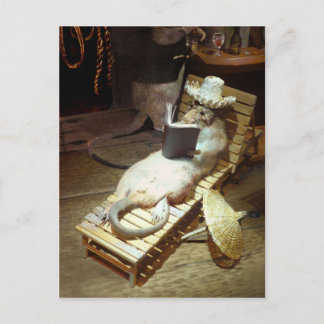 Wasserratte genießt das Leben an Bord Postkarte