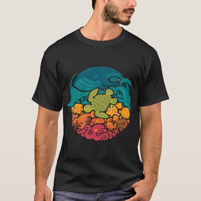 Wasserregenbogen (hellblau) T-Shirt (Vorderseite)