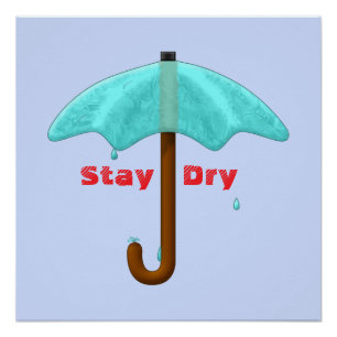 Wasserregenschirm - Poster