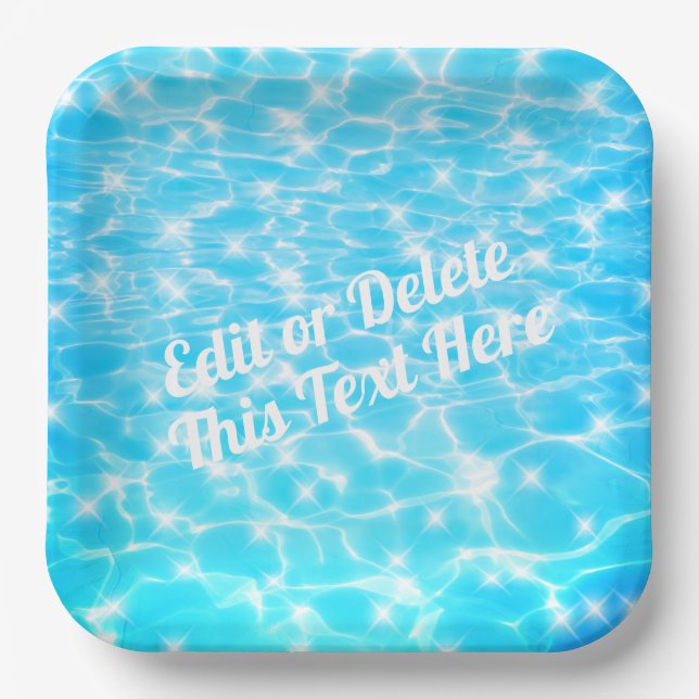 Wasserreifen Pool Party Beach Party Sommer Party Pappteller (Vorderseite)