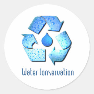 Wasserreinhaltung-Aufkleber Runder Aufkleber