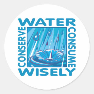 Wasserreinhaltung Runder Aufkleber