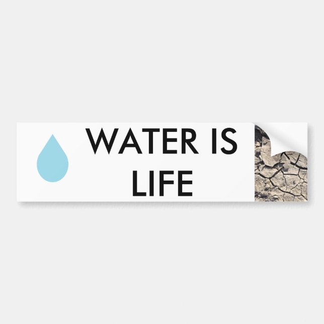 Wasserreinhaltung - Wasser ist Leben Autoaufkleber (Vorne)