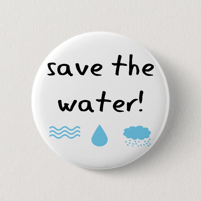 Wasserreinhaltungentwurf! Button (Vorderseite)