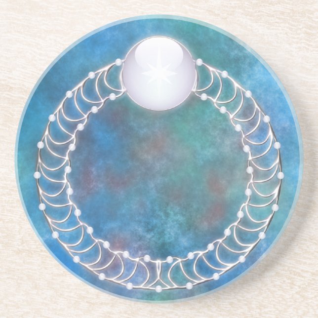 Wasserring-Untersetzer Sandstein Untersetzer (Vorne)