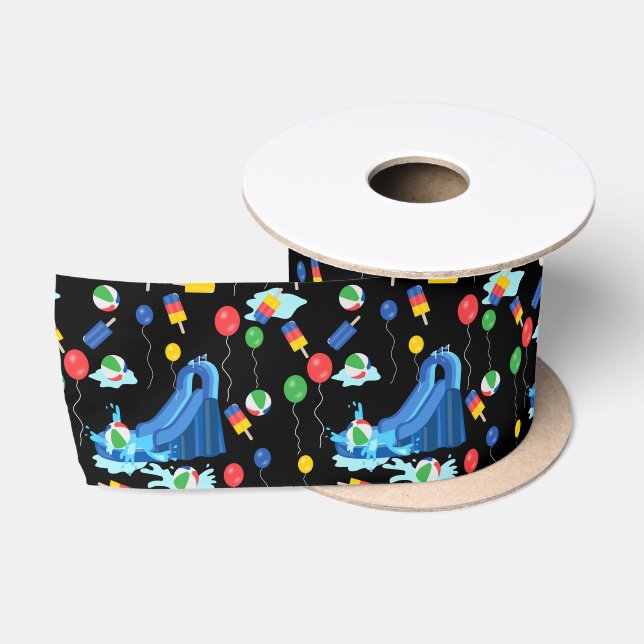 Wasserrutsche Kinder Sommerjunge Mädchen Spaß Satinband (Spule)