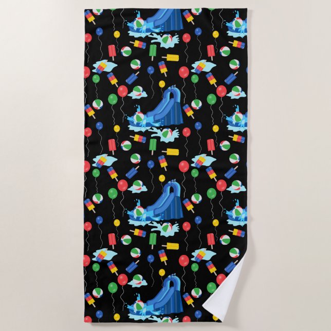 Wasserrutsche Kinder Sommerjunge Mädchen Spaß Strandtuch (Vorderseite)