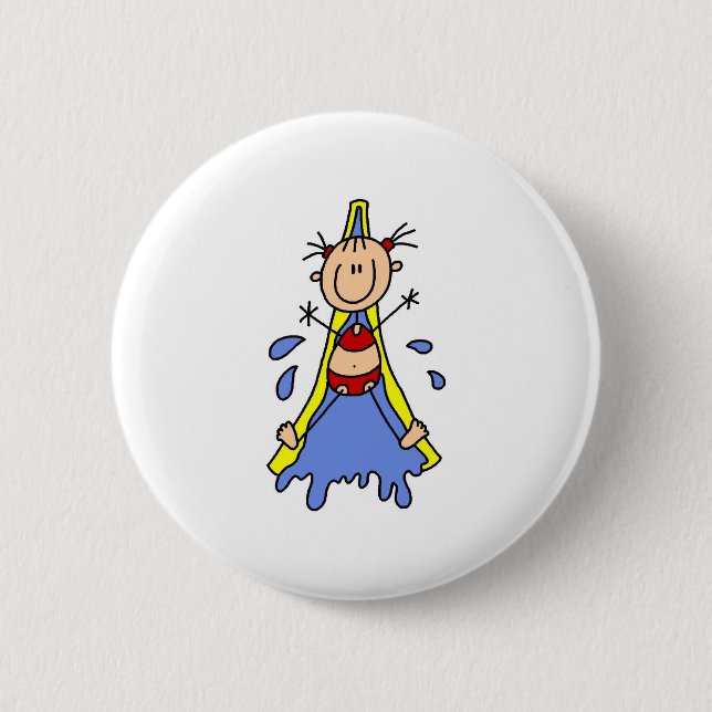 Wasserrutsche Knopf Button (Vorderseite)