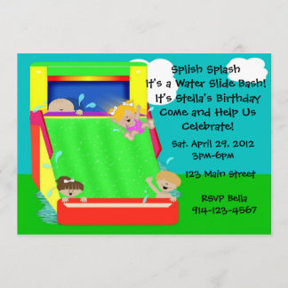 Wasserrutsche Party Einladung