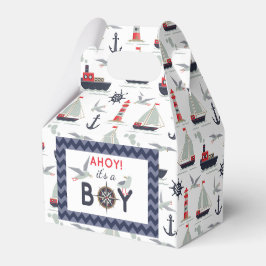Wasserschiff Ahoy Baby Boy Showdusche Party Geschenkschachtel