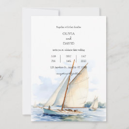 Wasserschiff-Regatta auf Serensee, Hochzeit Einladung