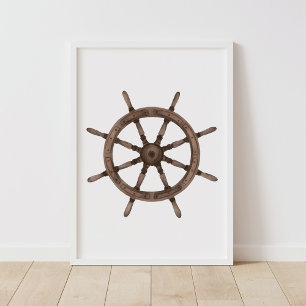 Wasserschiffsruder-nautisches Dekor Poster