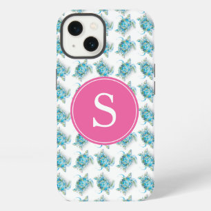 Wasserschildkröten-Monogramm-Strand-Handyhülle iPhone Hülle