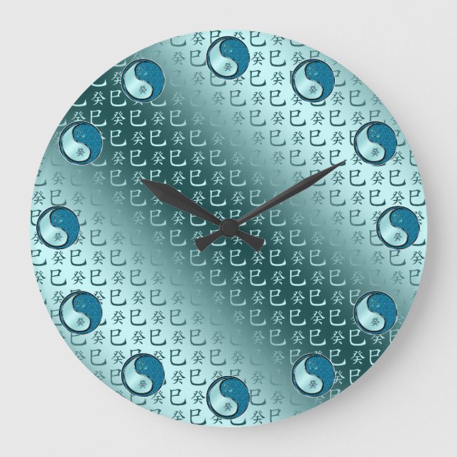 Wasserschlange Große Wanduhr (Vorderseite)