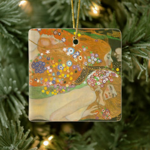 Wasserschlangen II von Gustav Klimt, Jugendstil Keramikornament