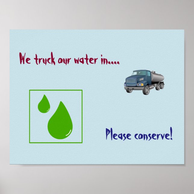 Wasserschutzzeichen Poster (Vorne)