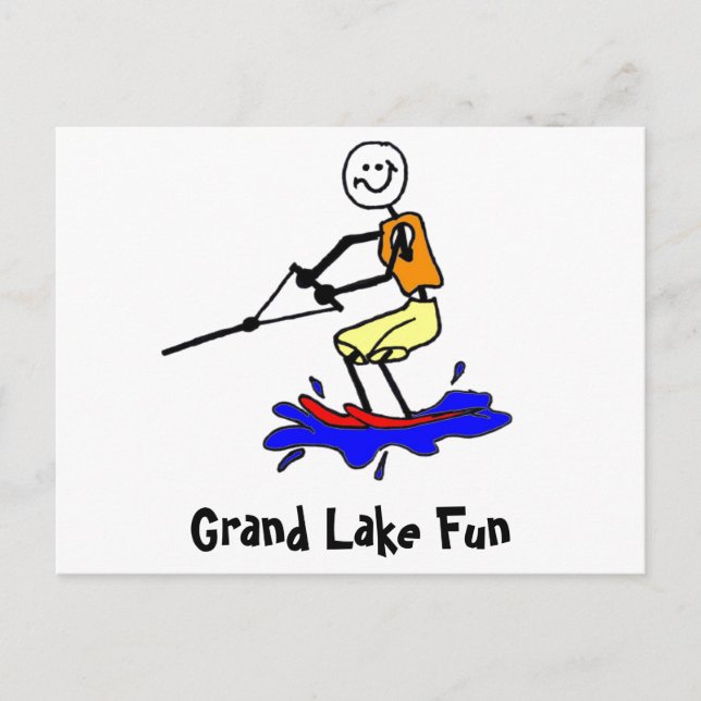 Wasserski am Grand Lake Postcard Postkarte (Vorderseite)