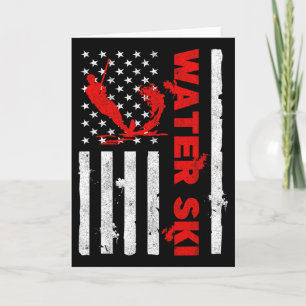 Wasserski Amerikanische Flagge Beachsports Wellenl Karte