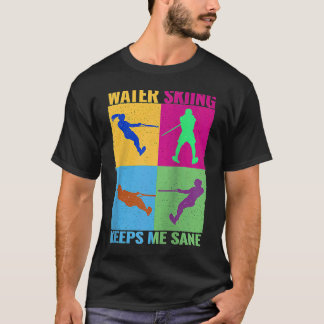 Wasserski Behalte mir Sane farbigen Frauen niedlic T-Shirt
