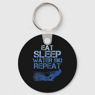 Wasserski-Enthusiast-Slogan Schlüsselanhänger