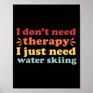 Wasserski I Liebe Wasserski für Damen und Herren Poster