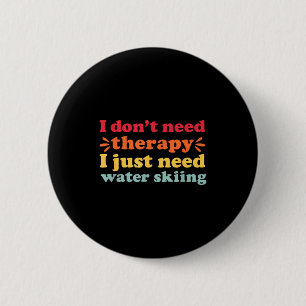 Wasserski Ich liebe Wasserskilaufen für Männer und Button