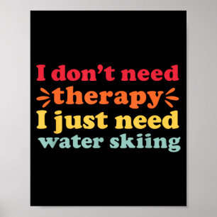 Wasserski Ich liebe Wasserskilaufen für Männer und Poster