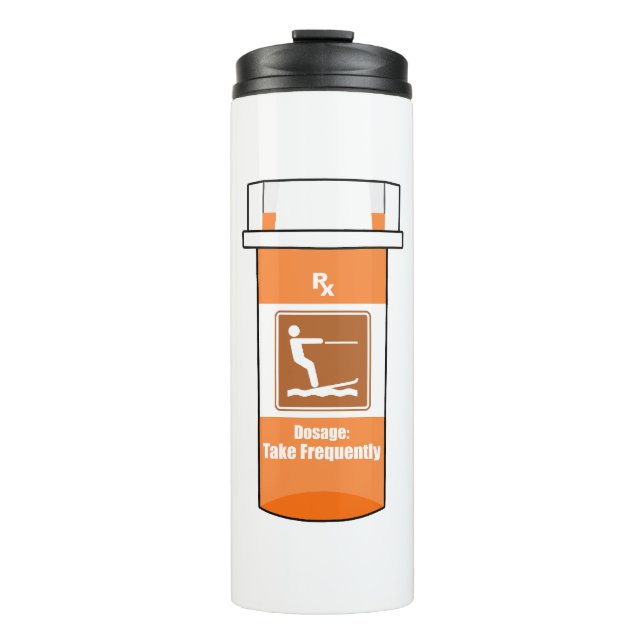 Wasserski ist mein Medikament Thermosbecher (Vorderseite)
