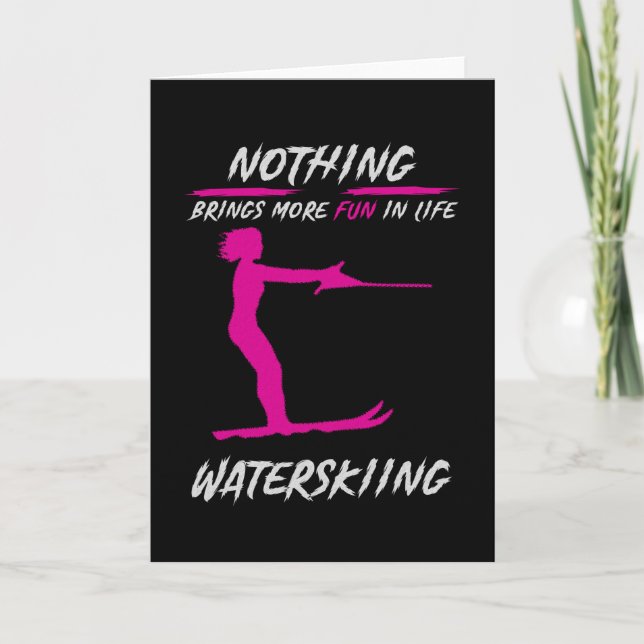 Wasserski macht Spaß. Sport Karte (Vorderseite)