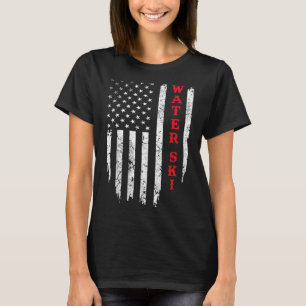 Wasserski-Notflagge der Vereinigten Staaten 4. Jul T-Shirt