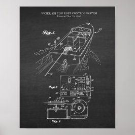 Wasserski Patent #1 Wall Art Lake House Deco Poster