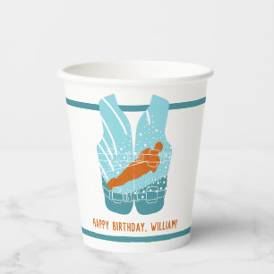 Wasserski-Rettungsweste Grafik Personalisiert Pappbecher