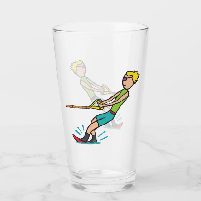Wasserskilauf Glas (Vorderseite)