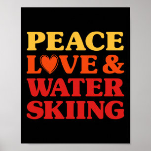 Wasserskilauf Ich Liebe Wasserskilauf Für Frauen U Poster