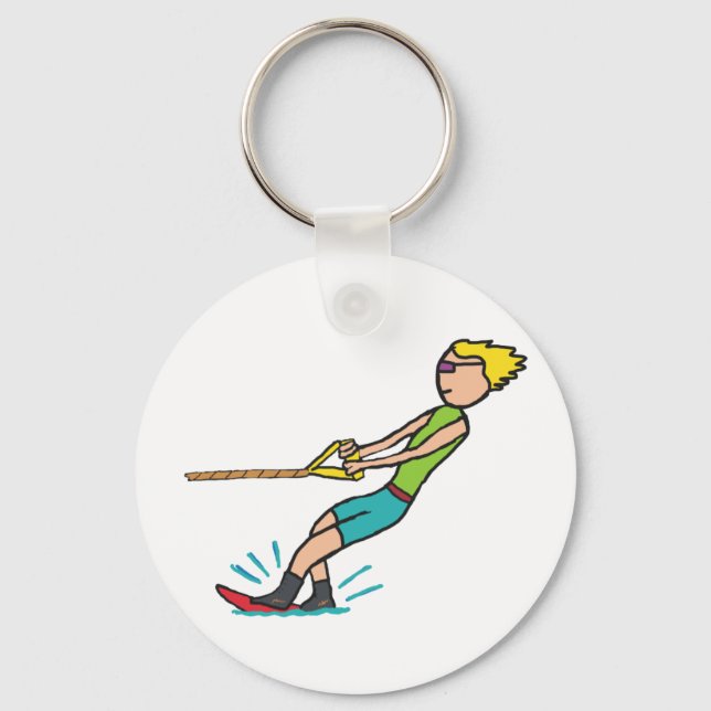 Wasserskilauf Schlüsselanhänger (Vorderseite)
