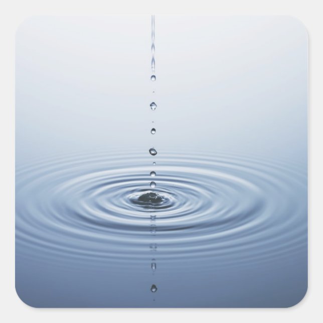 Wasserspalte Quadratischer Aufkleber (Vorderseite)