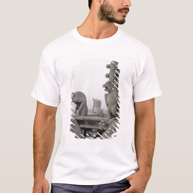 Wasserspeier auf der Balustrade von dem großen T-Shirt (Vorderseite)